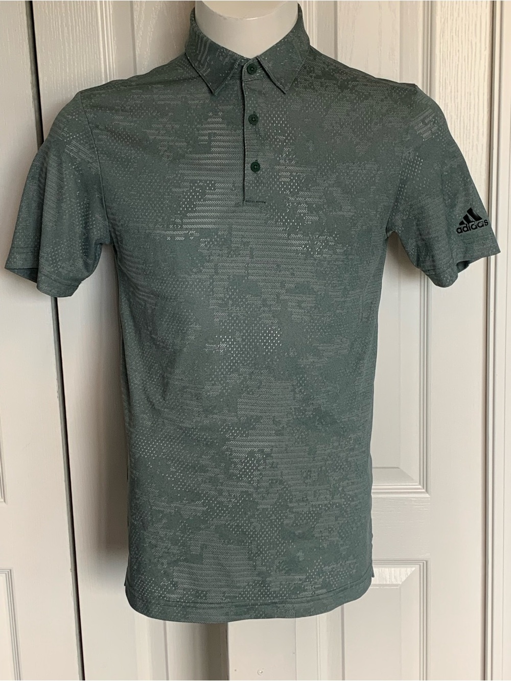 adidas Men's Heathered Sage Green Polo